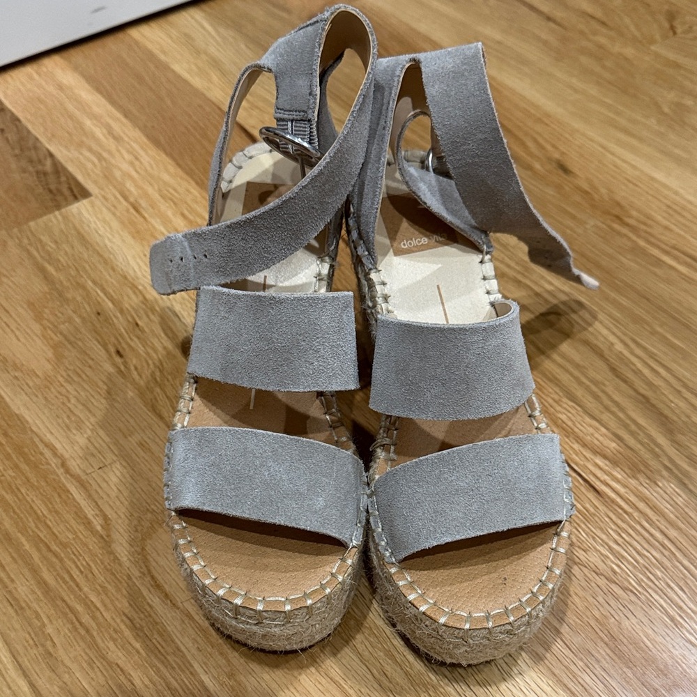 Dolce Vita Shaw Gray Espadrille Sandals
